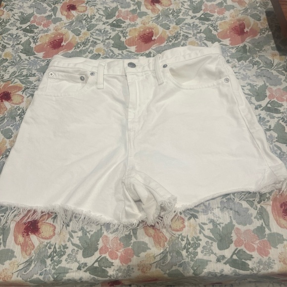 Madewell The Perfect Jean Short Women's Sz 26 White Denim  Cotton - Picture 1 of 11